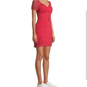 Red bodycon mini dress